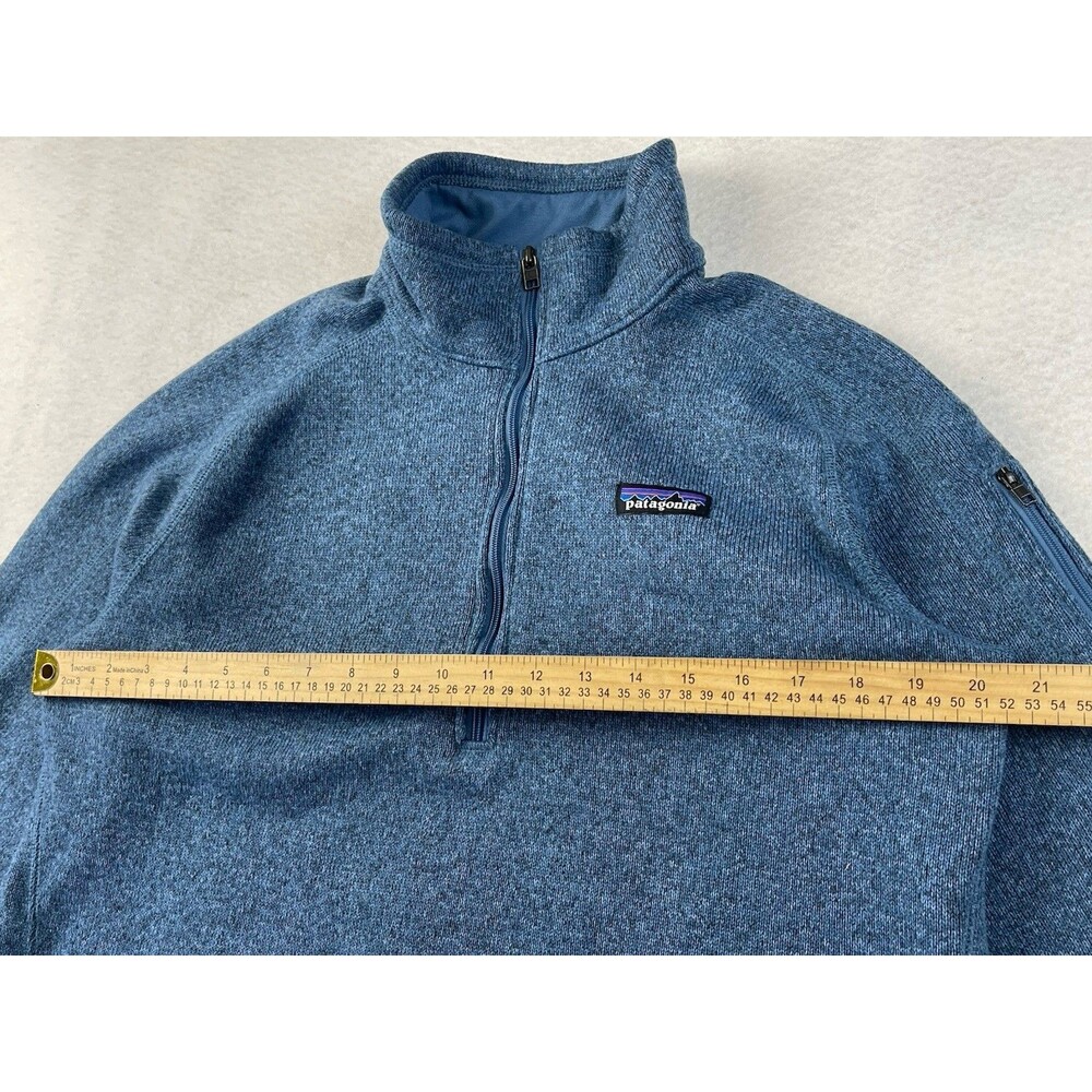 Patagonia Women's Large Better Sweater 1/4 Zip Barnacle Blue Pullover Fleece - Picture 4 of 9
